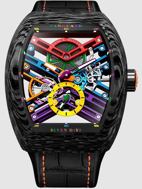 Review 2023 Franck Muller Vanguard Skeleton Color Dreams Replica Watch V 43 S6 SQT COL DR NR CARBON COL DR SKELETON (OR) - Click Image to Close